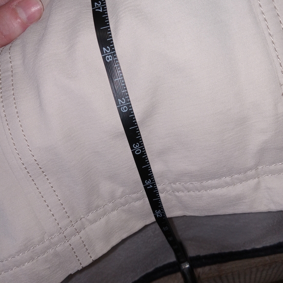 Apt. 9 Jacket, Women's Size Large Tan Faux Fur Hood, Full Zip, Parka Coat - Picture 10 of 11